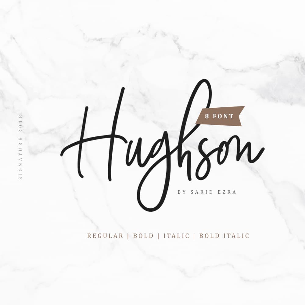 Hughson Script (8 Fonts) cover
