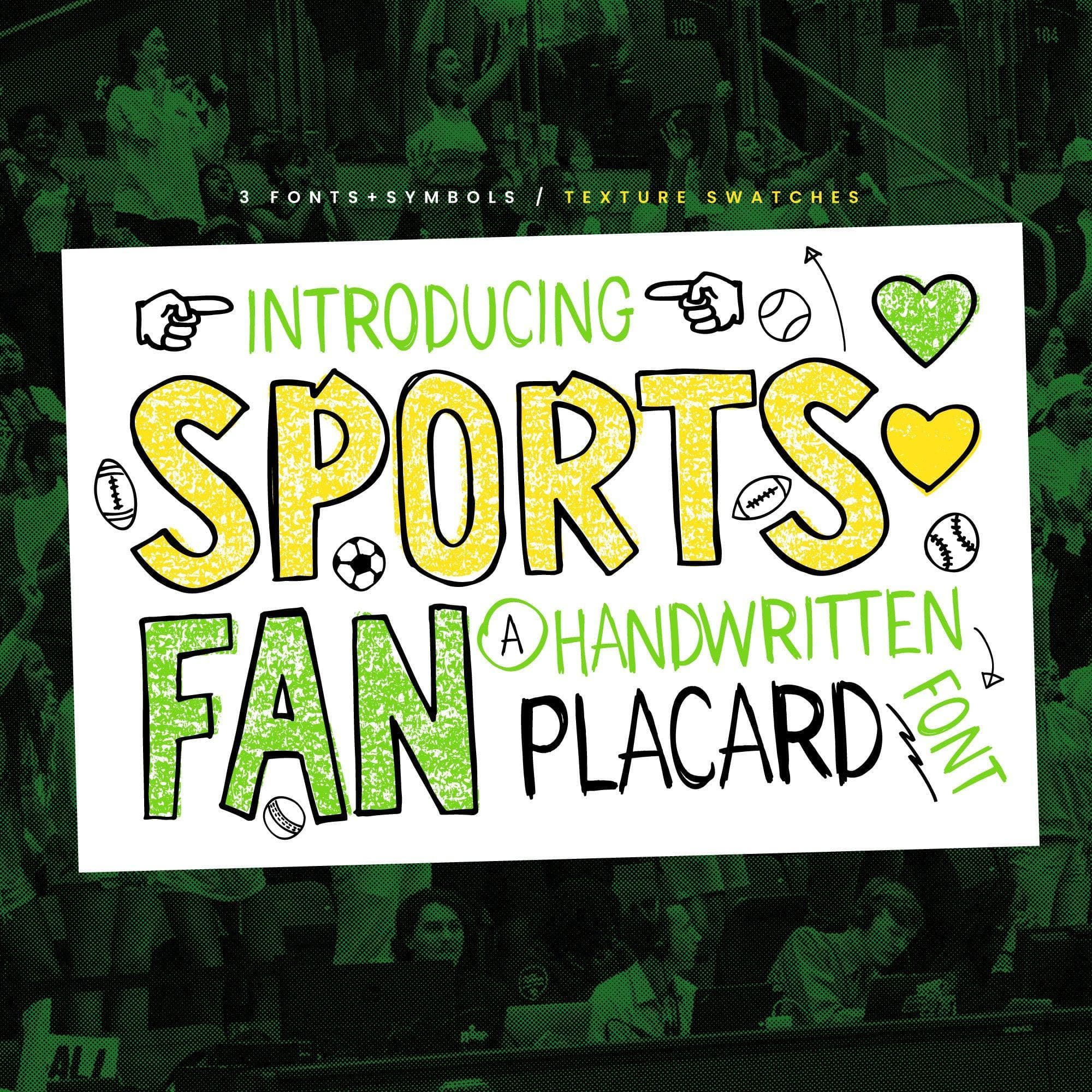 Sports Fan - A Handwritten Placard Font cover