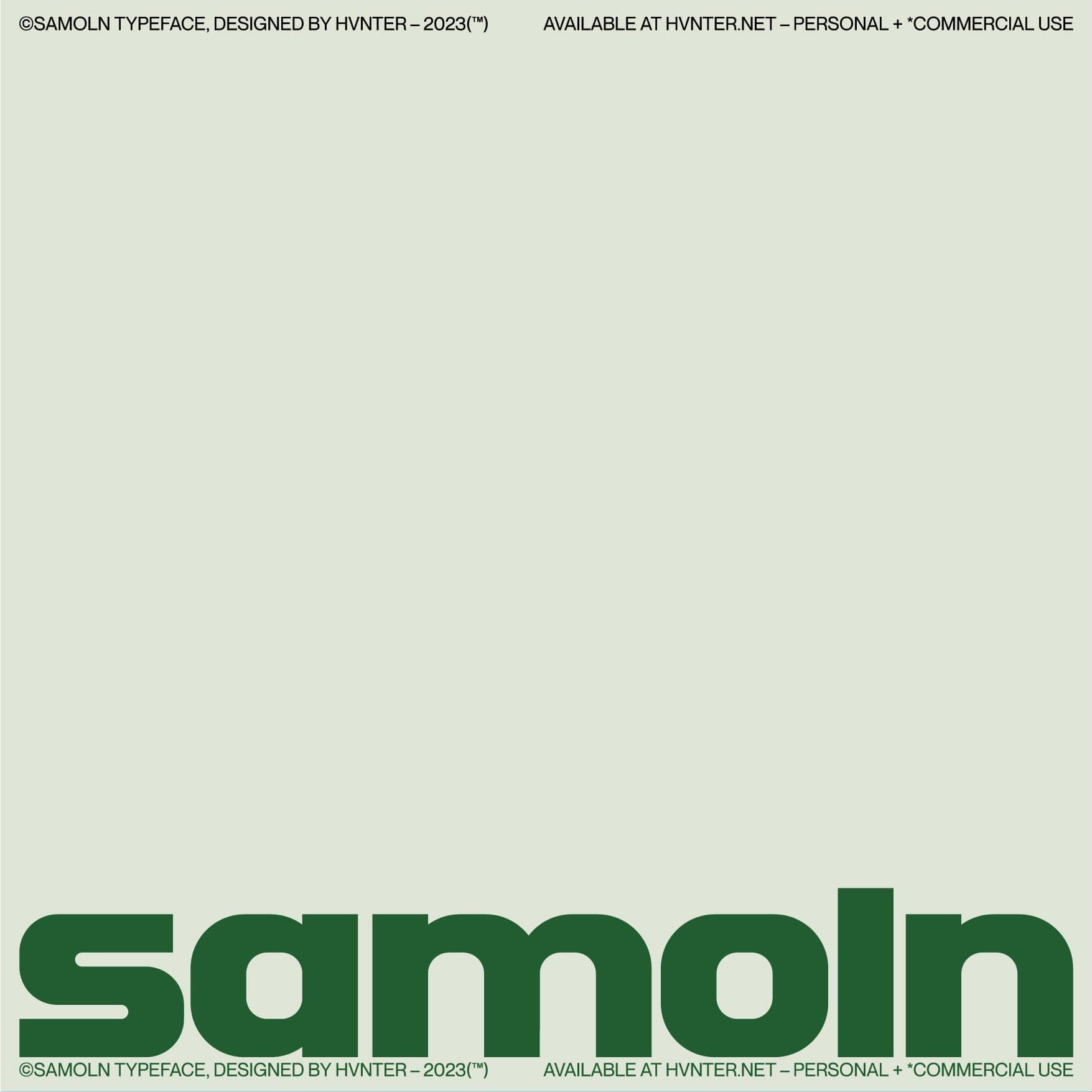 Samoln Typeface cover