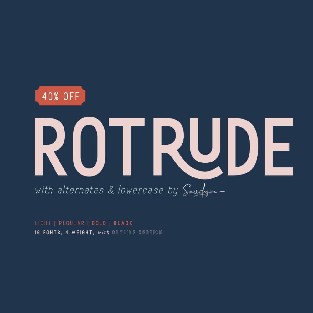 Rotrude Sans (16 FONTS) - 40% OFF cover