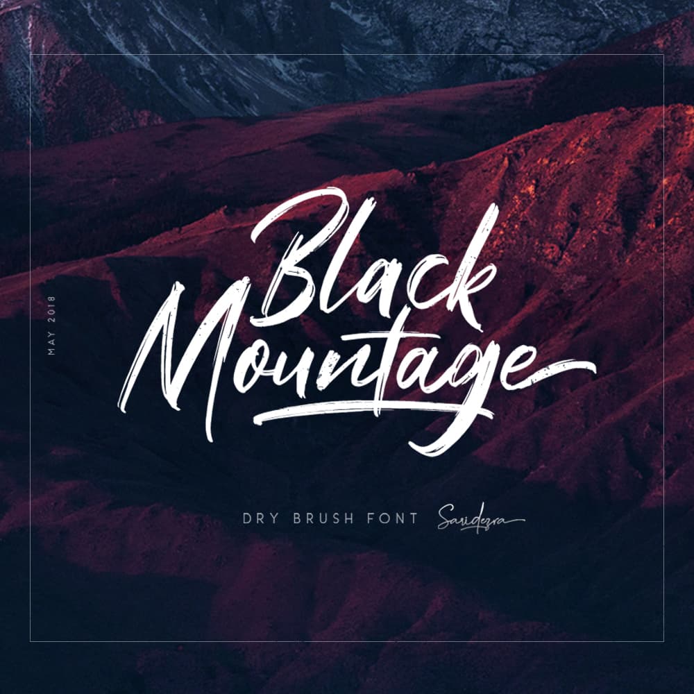 Black Mountage - Brush Font cover
