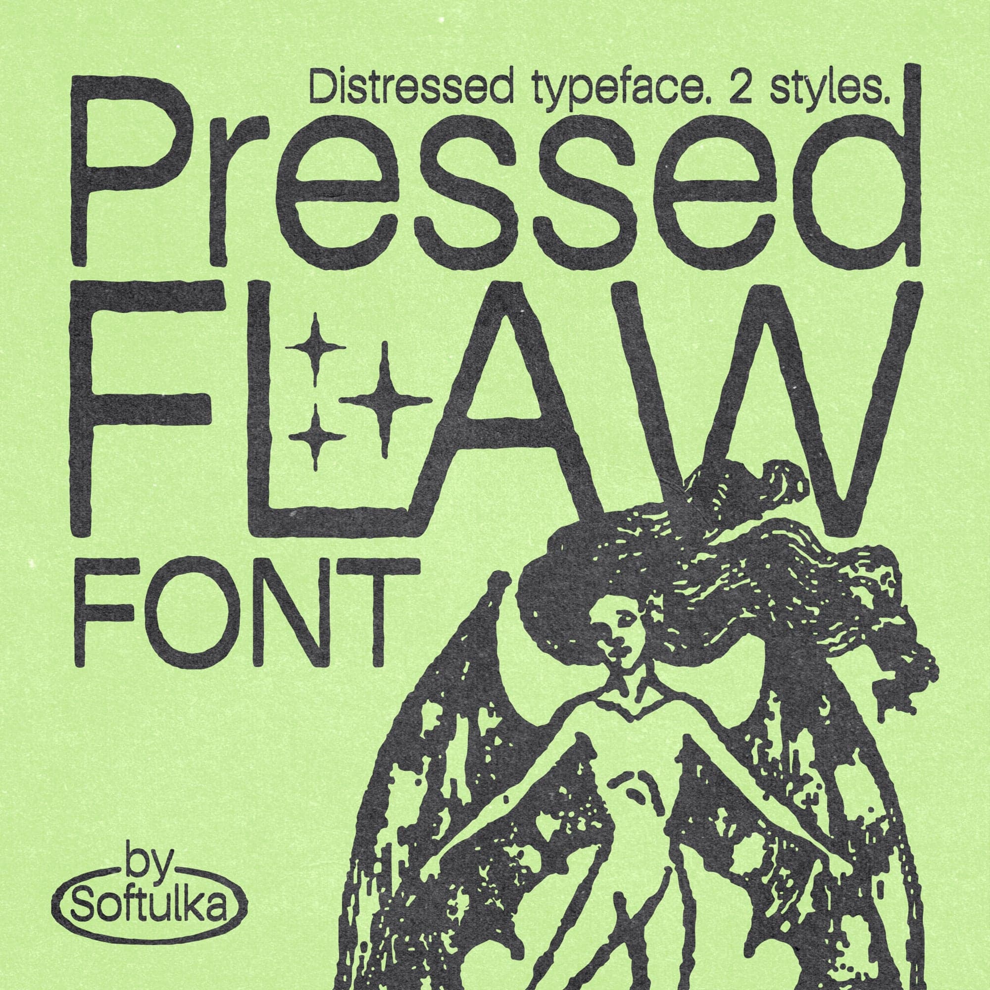 Pressed Flaws Textured Typeface cover