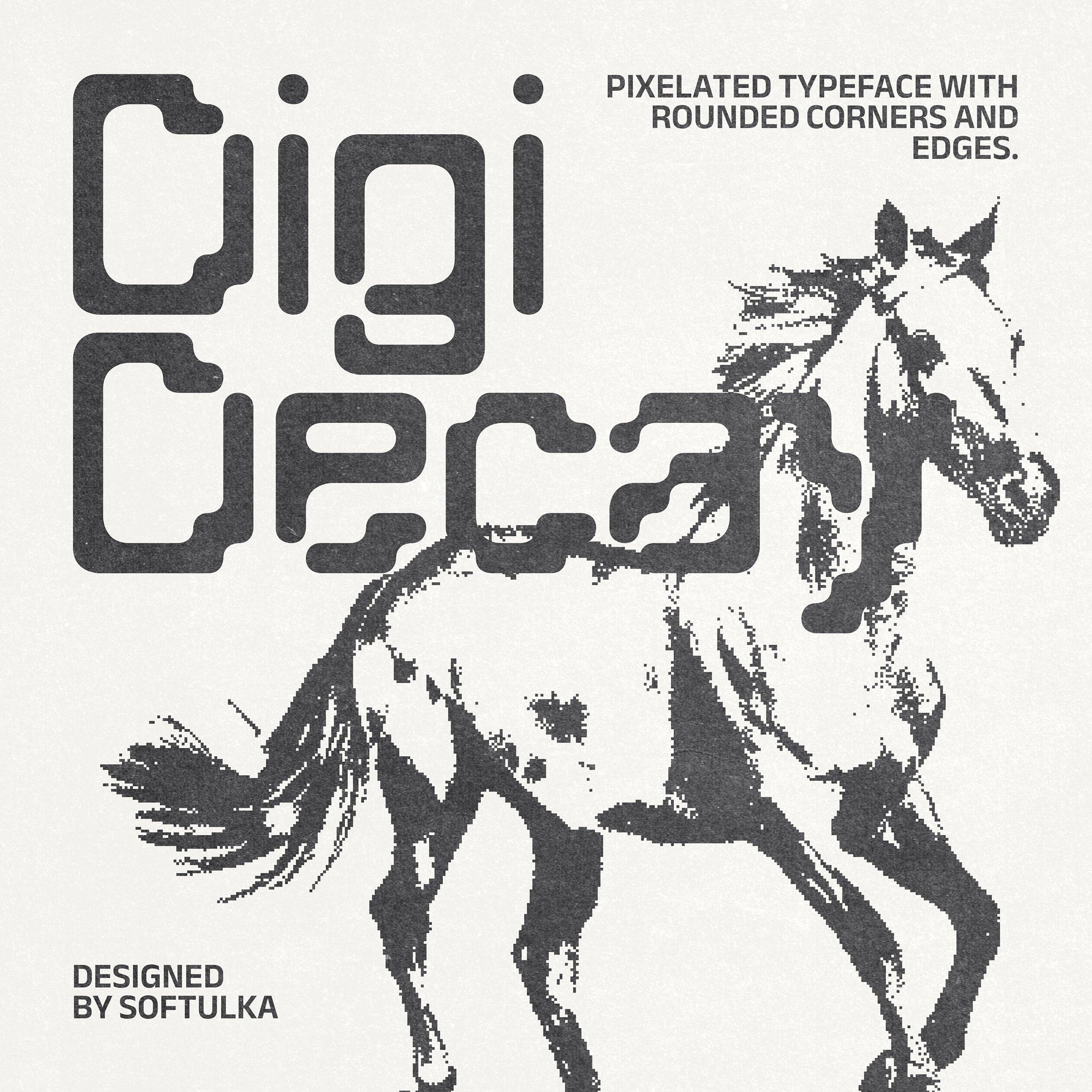 Digi Decay Pixelated Typeface cover