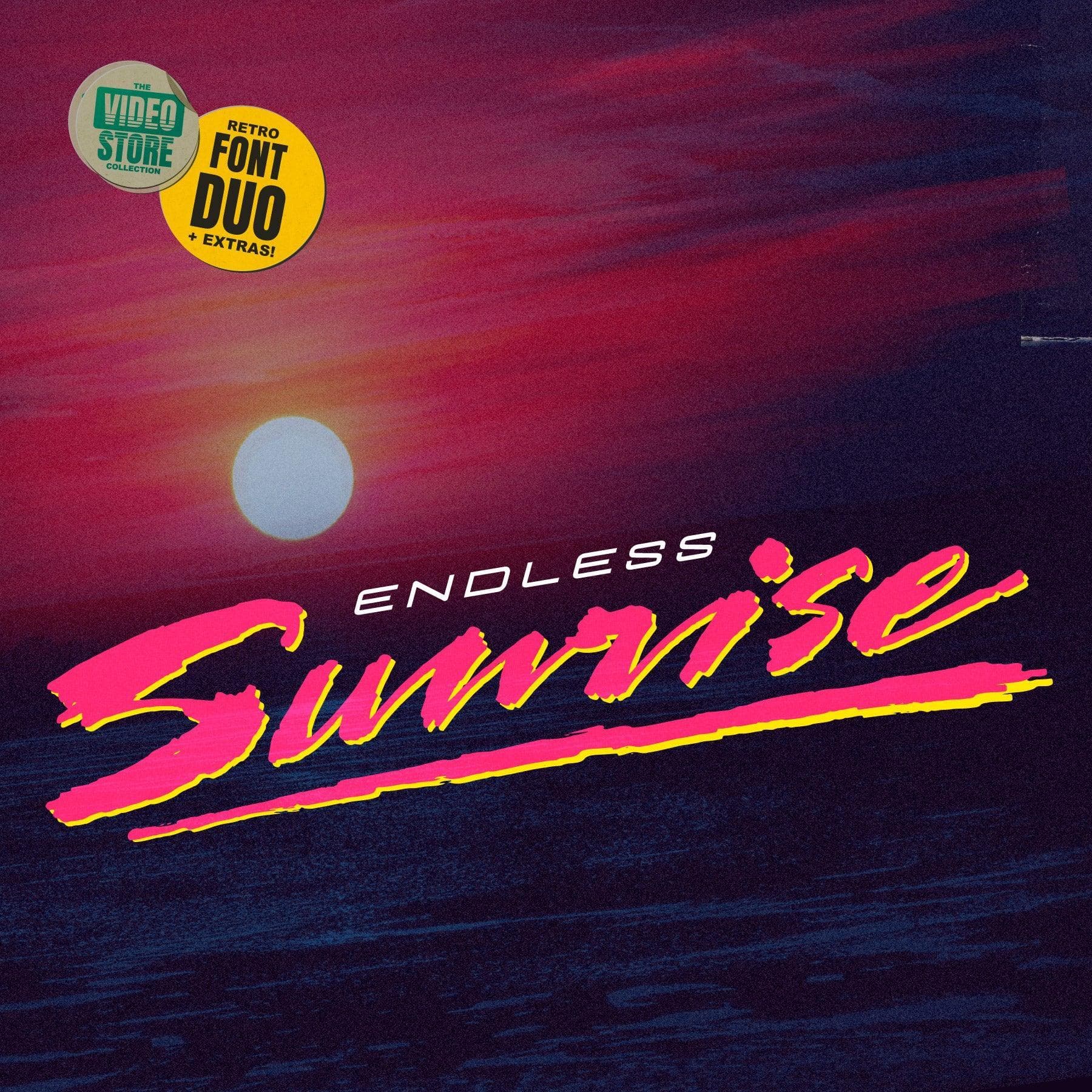 Endless Sunrise - A Sun-kissed 80s Inspired Script Font Duo cover