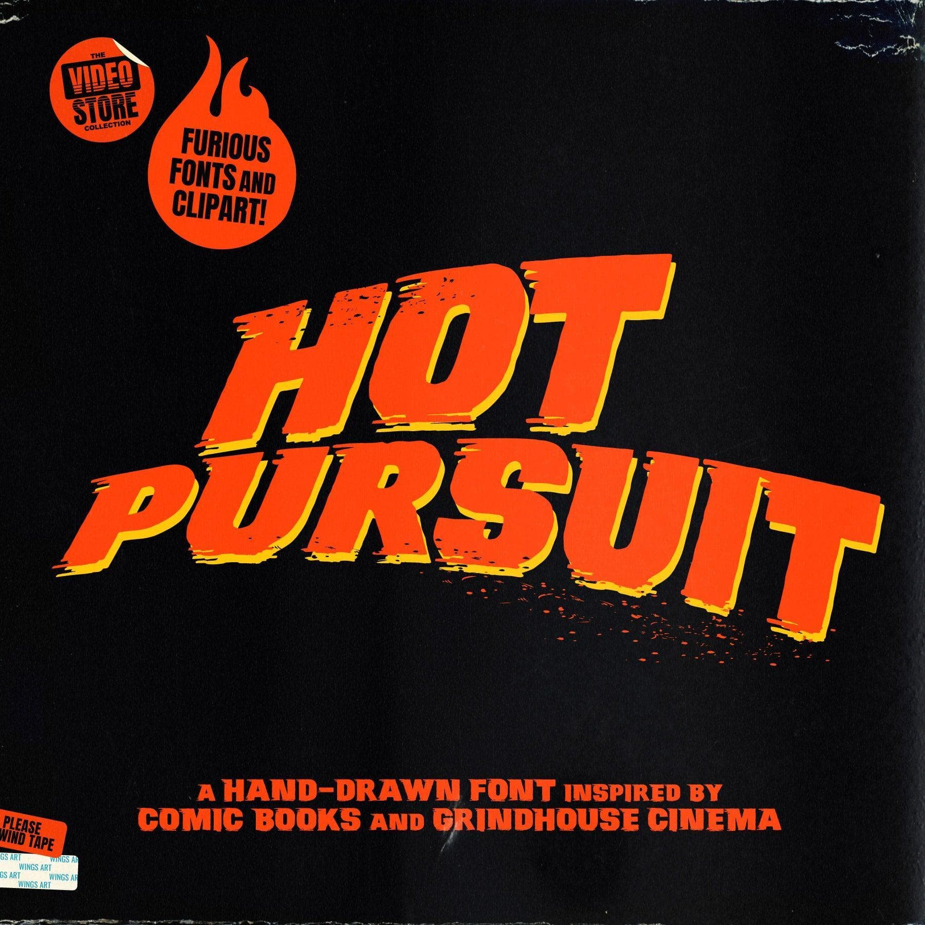 Hot Pursuit: A Hand-Drawn Grindhouse Roller Derby Font cover
