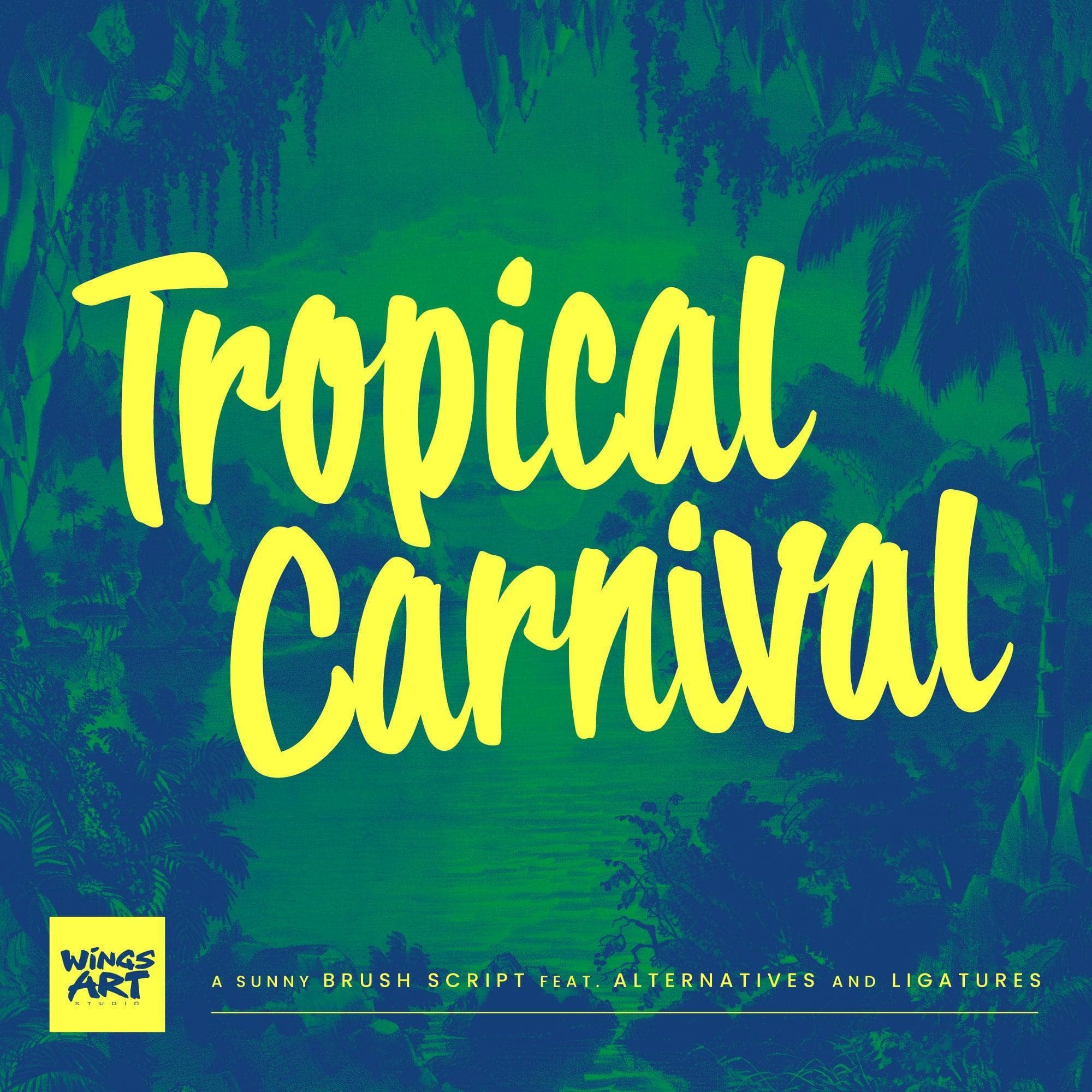 Tropical Carnival: A Sunny Brush Script Font cover