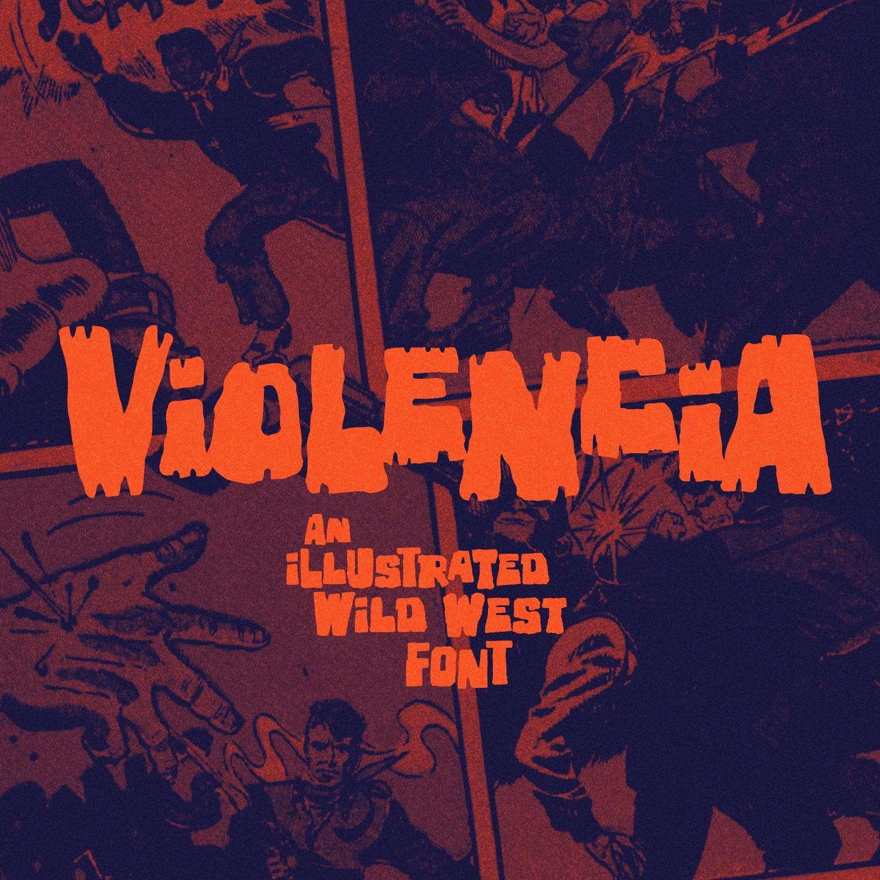 Violencia - An Illustrated Wild West Font cover