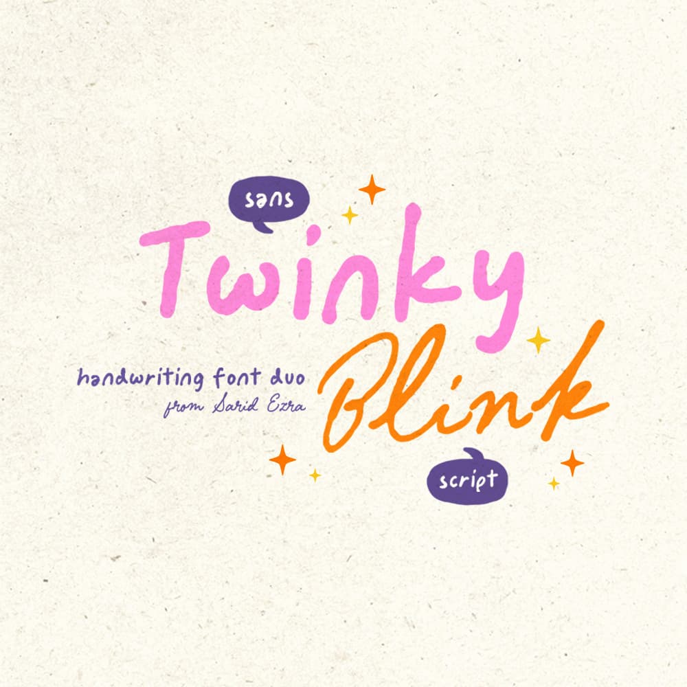 Twinky Blink - Cute Font Duo cover