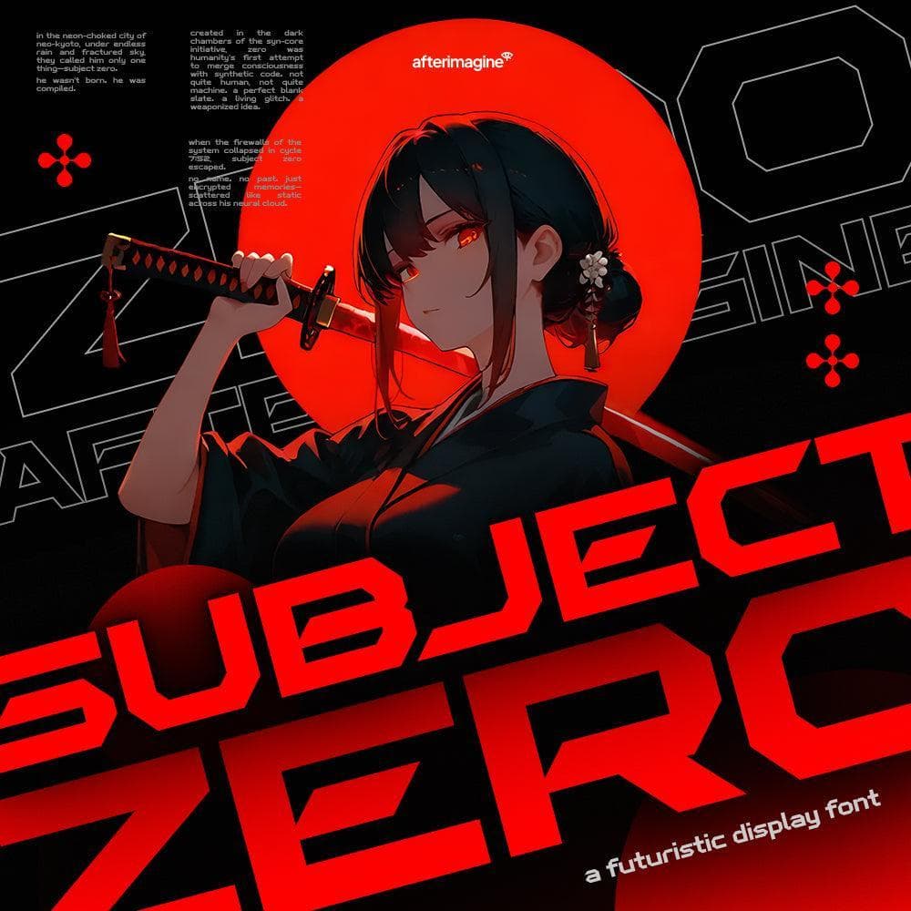 Subject Zero Futuristic Display Font cover