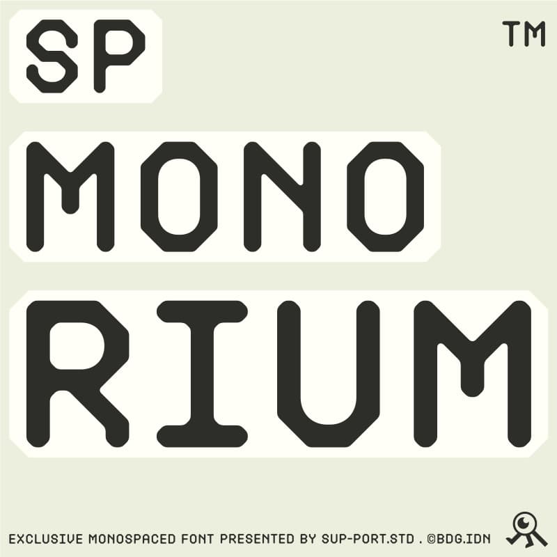 SP MONORIUM |  MONOSPACED MODULAR FONTS cover