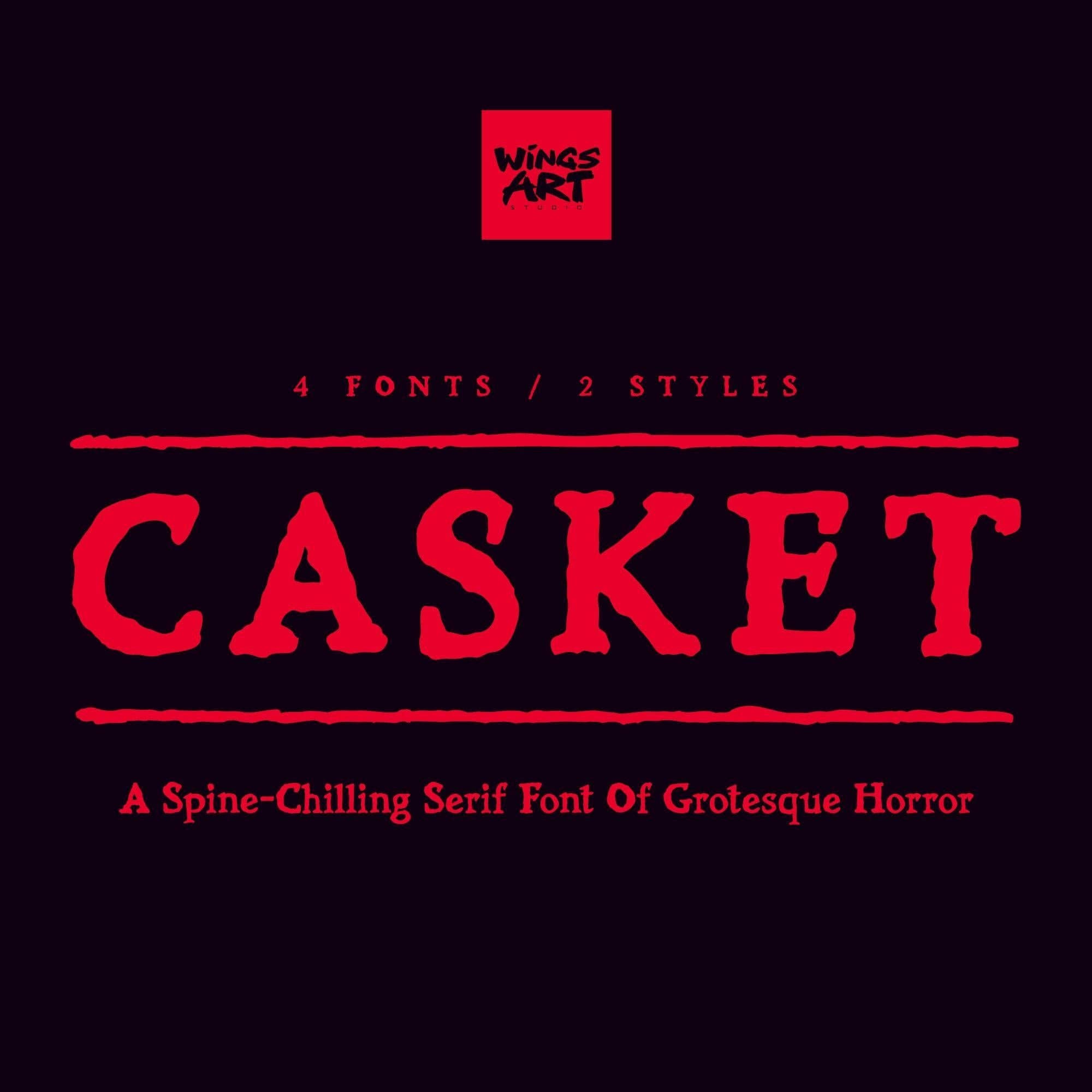 Casket - A Spine-Chilling Serif Font cover