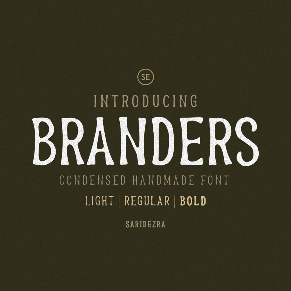 Branders - Condensed Handmade Font cover