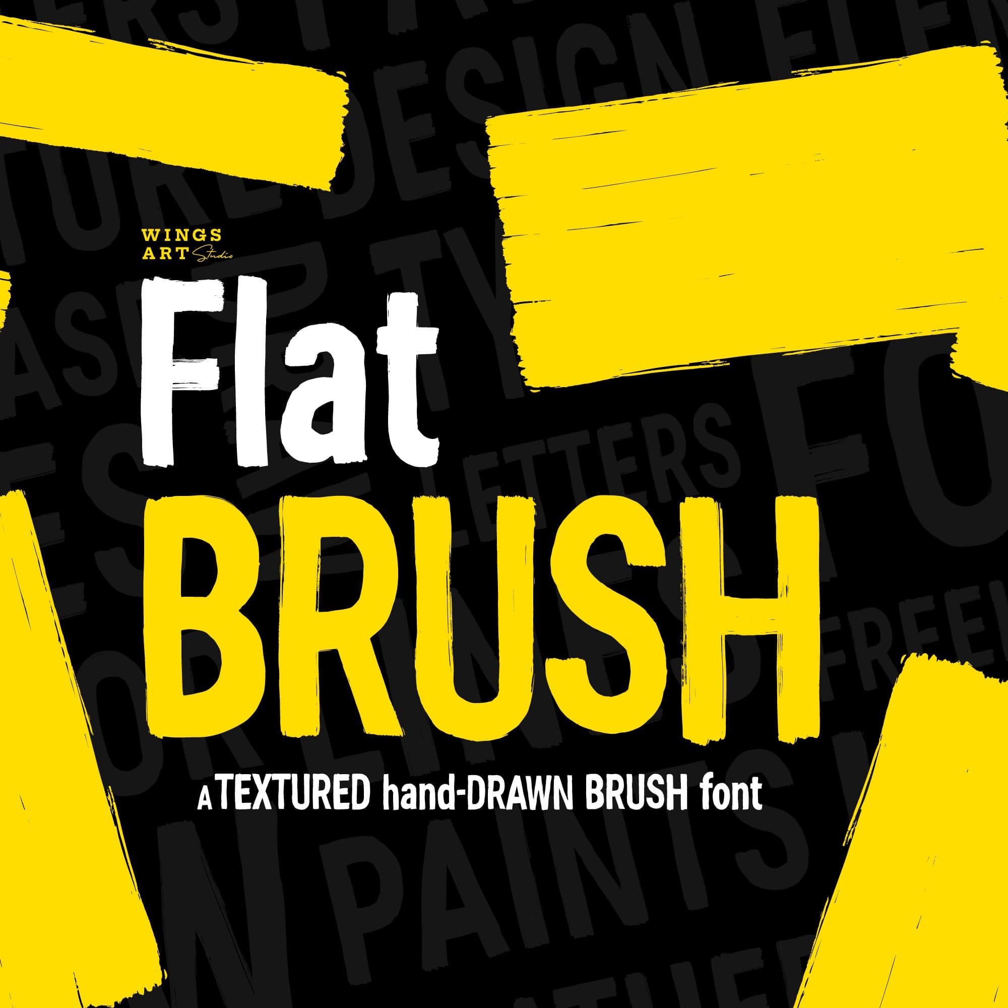 Flat Brush: Textured Brush Font cover