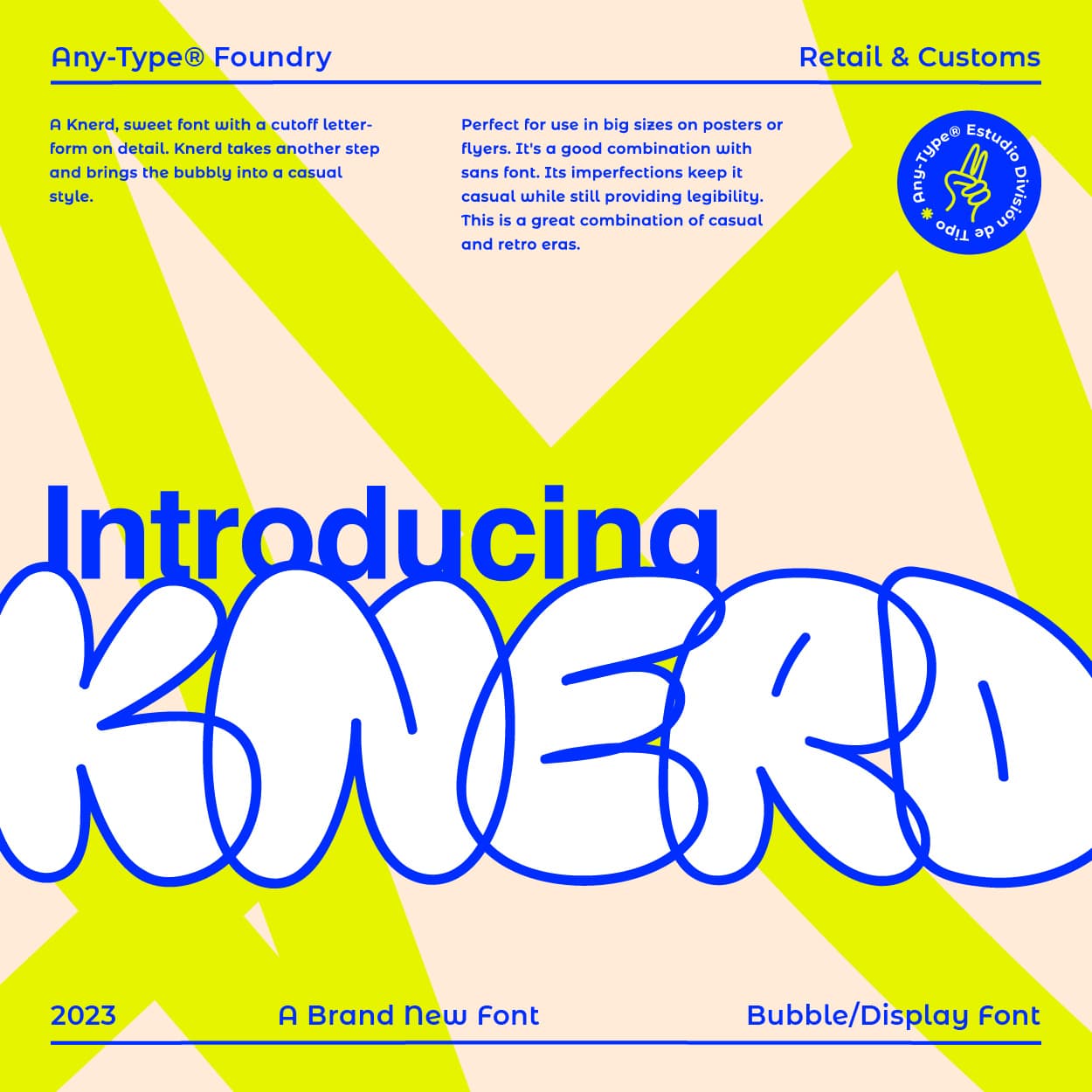 Knerd Bubble Font cover