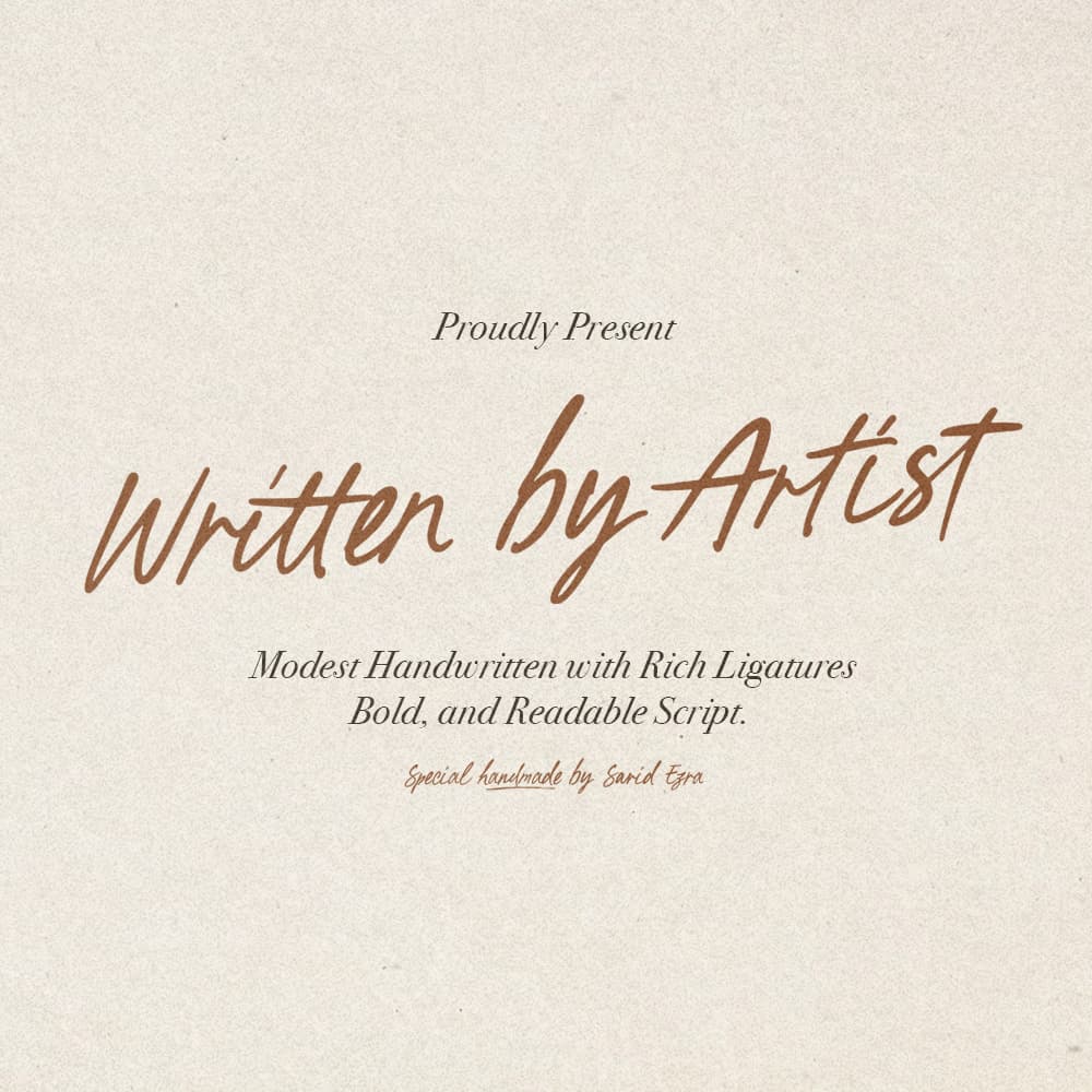 Written by Artist - Ligature Script cover