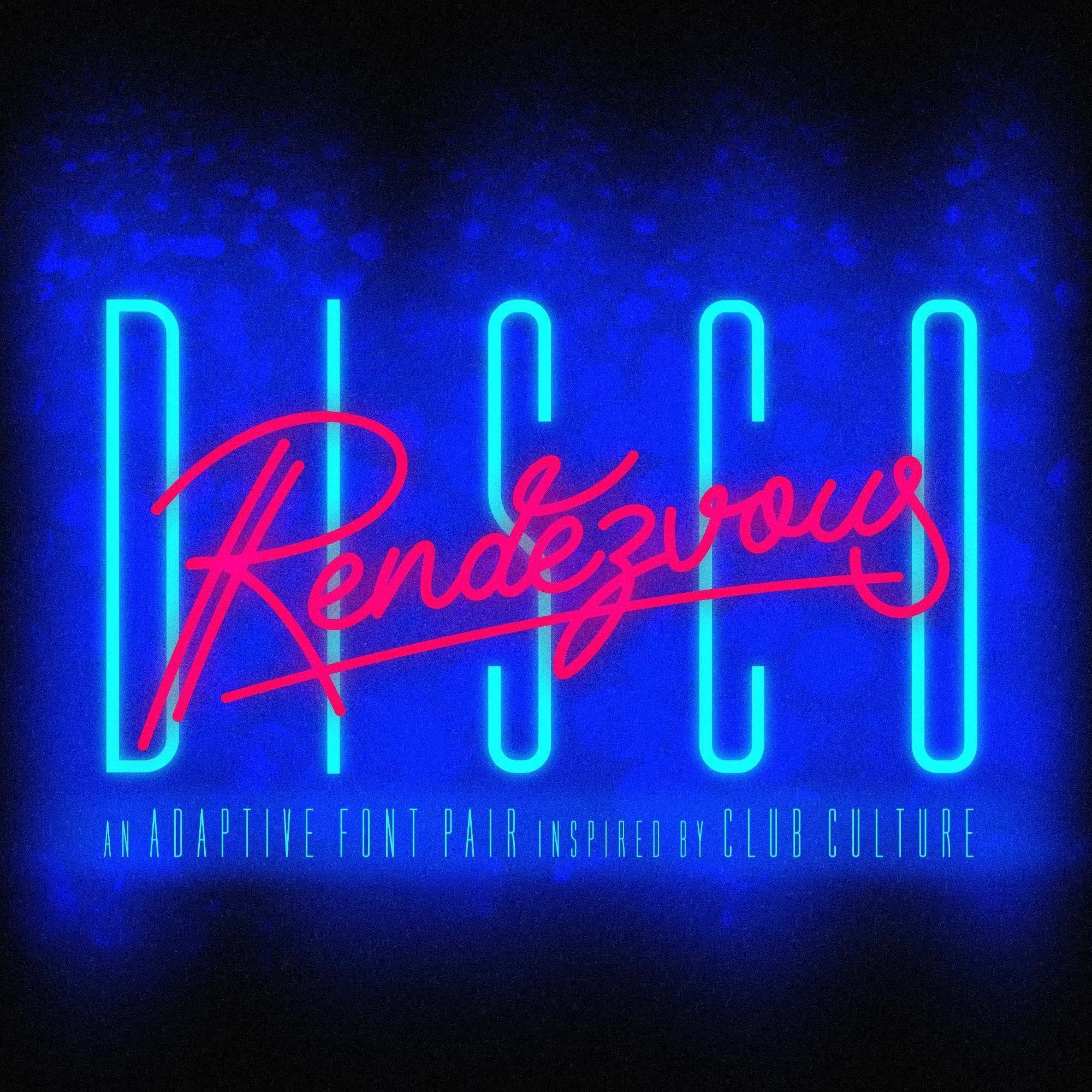 Disco Rendezvous: A Night Club Inspired Script Font Pair cover
