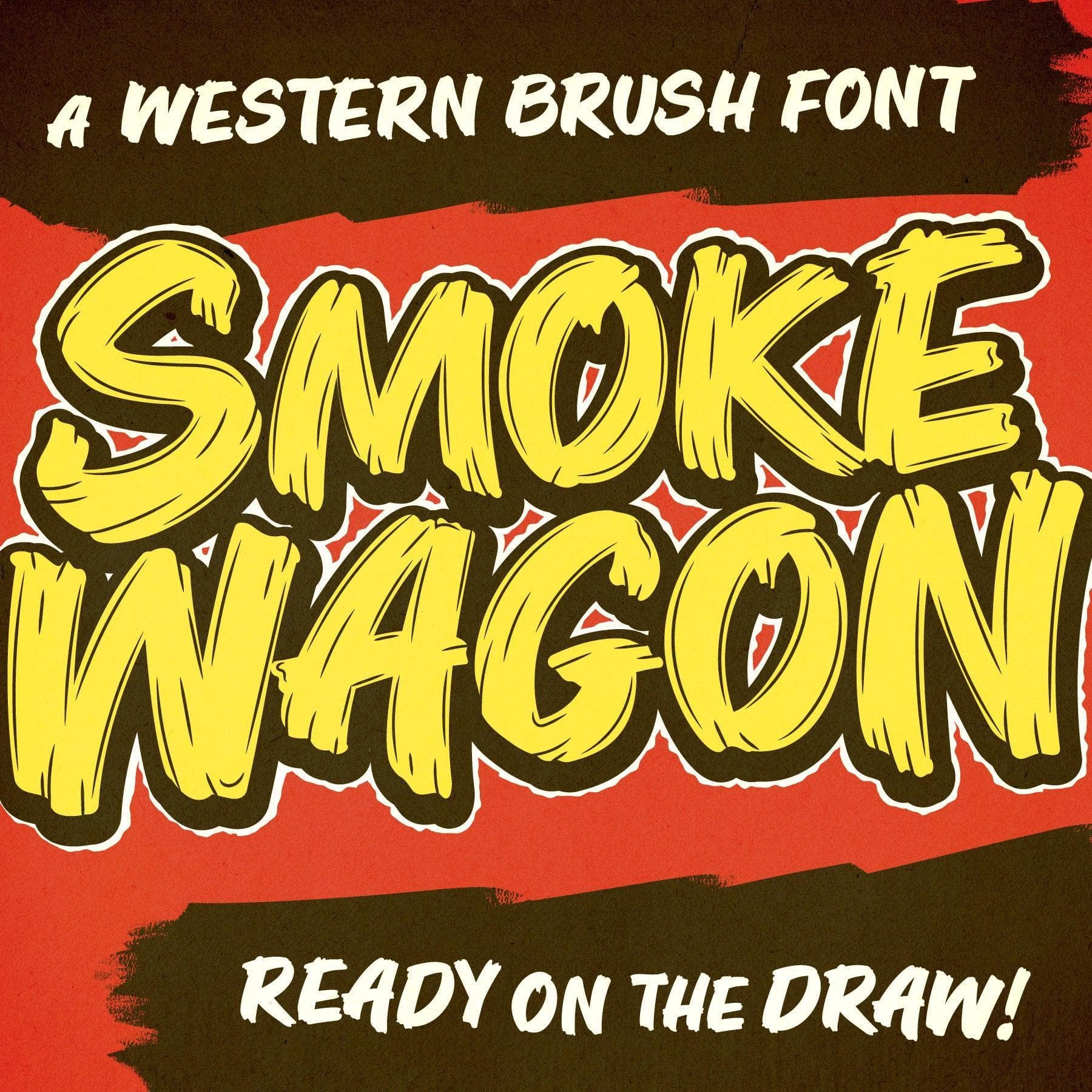 Smoke Wagon - A Western Brush Font cover
