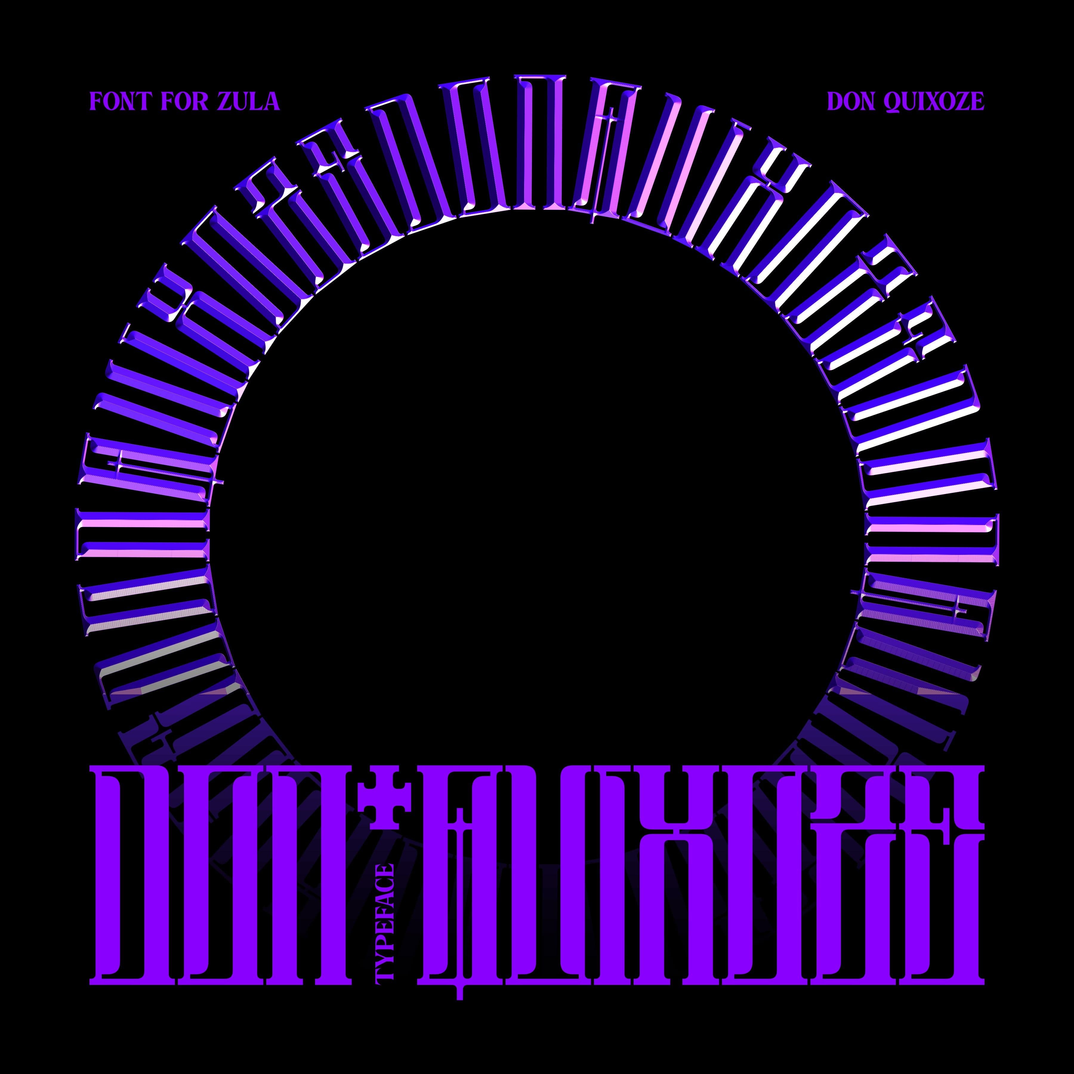 DON QUIXOZE Typeface cover