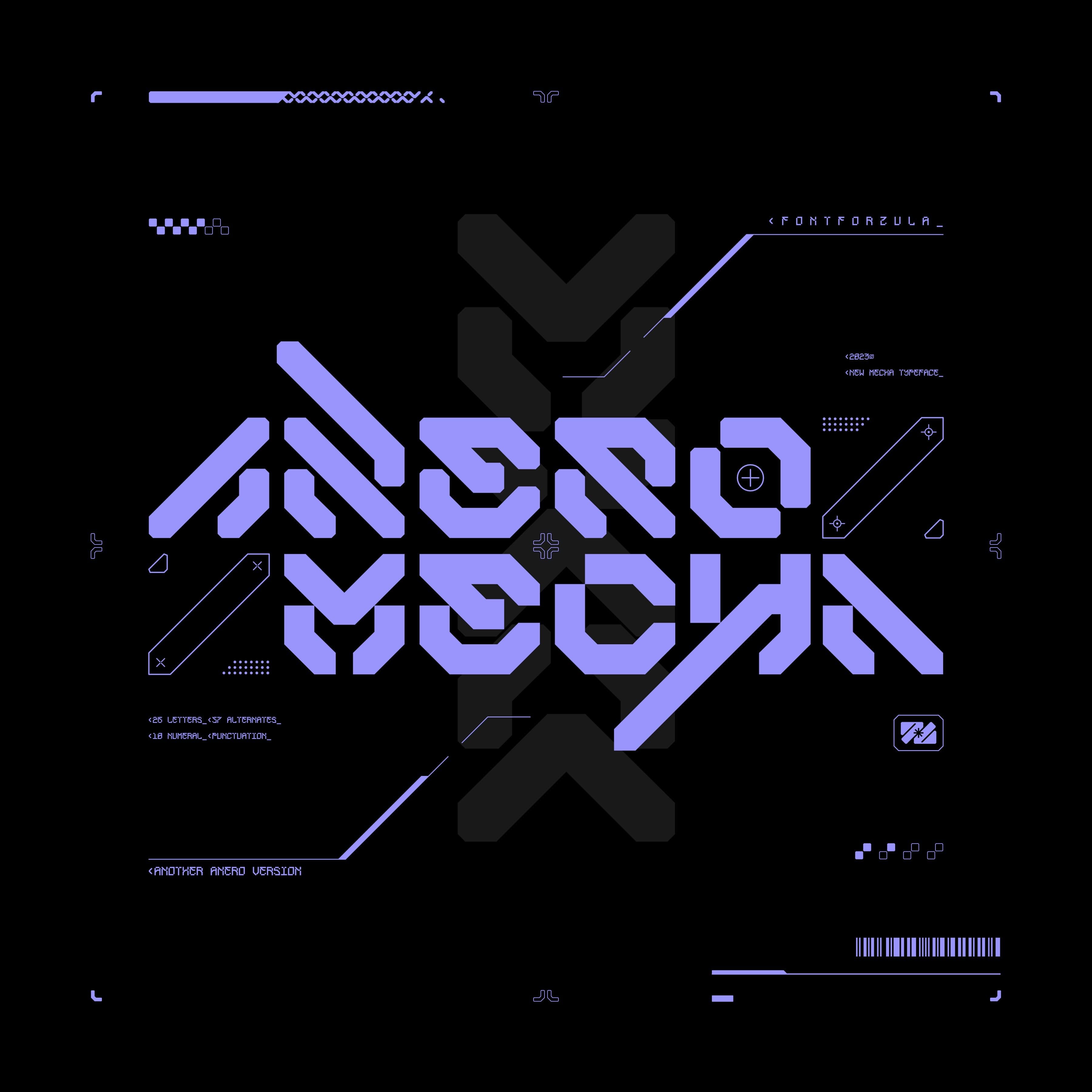 ANERO MECHA Typeface cover