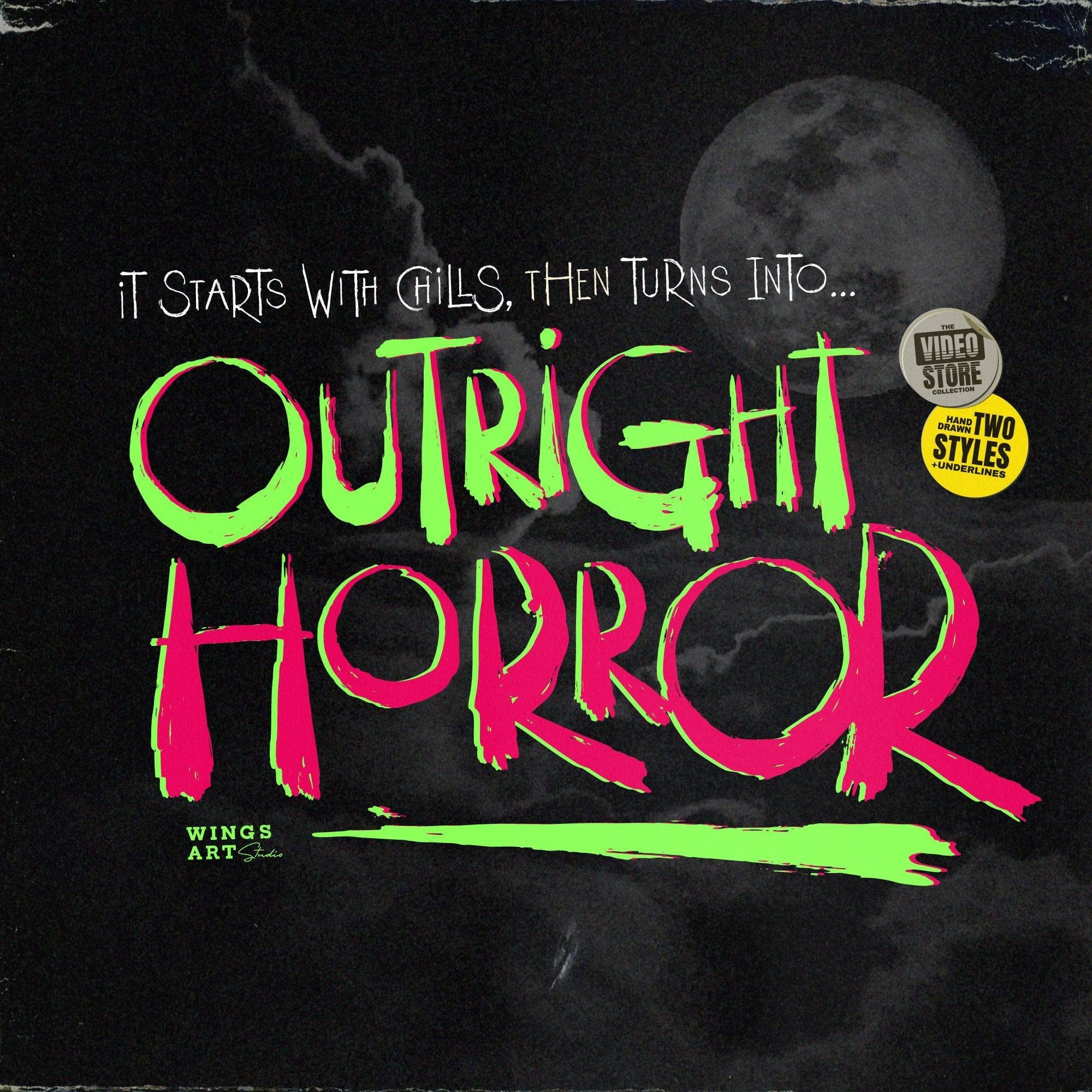 Outright Horror: Hand-drawn Halloween Font cover
