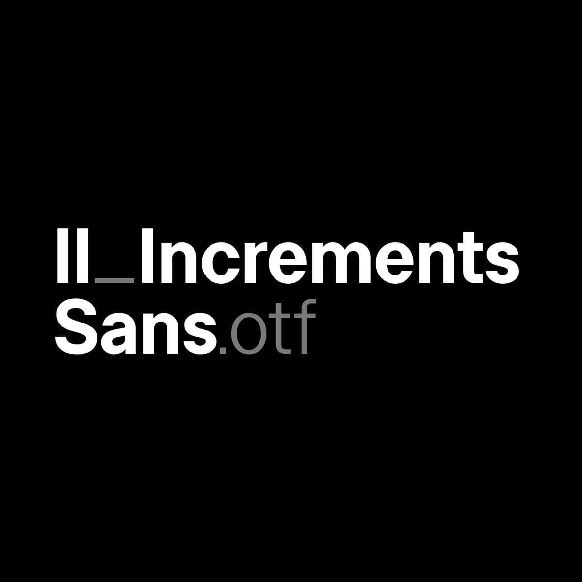 II Increments Sans cover