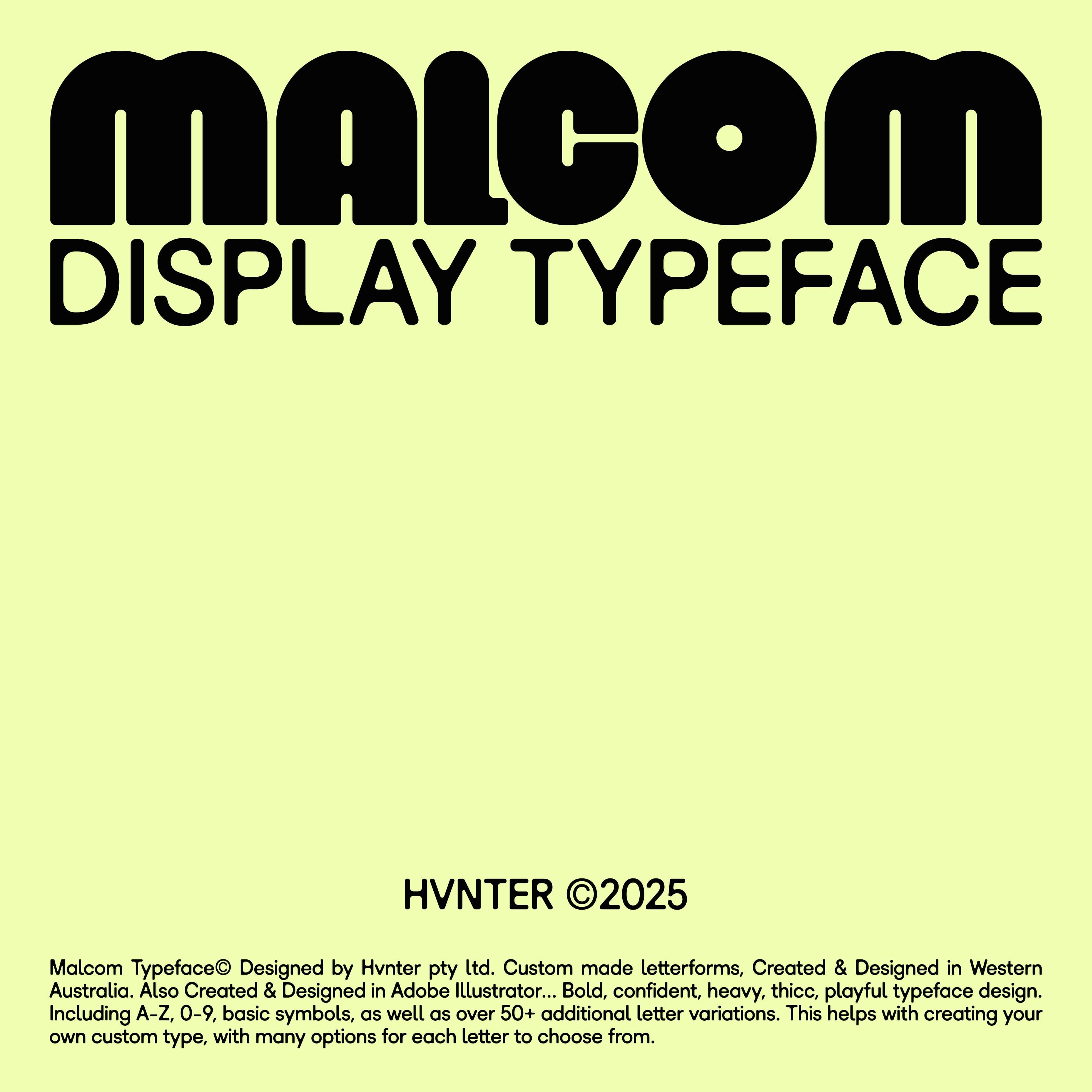 Malcom Typeface cover