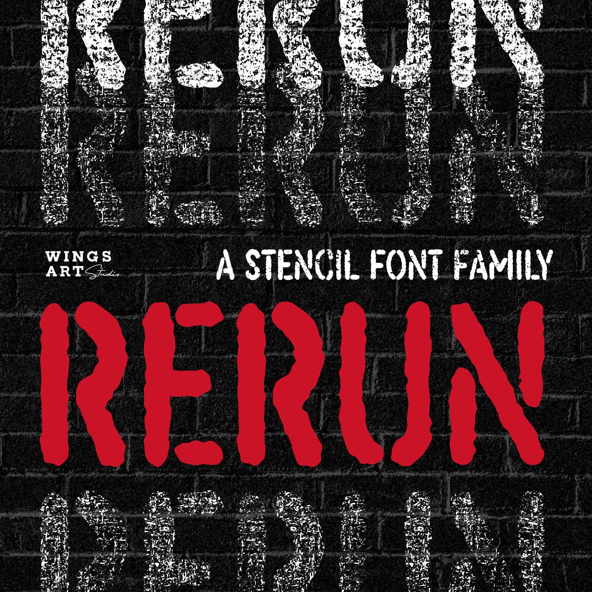 ReRun: A Stencil Font Family cover