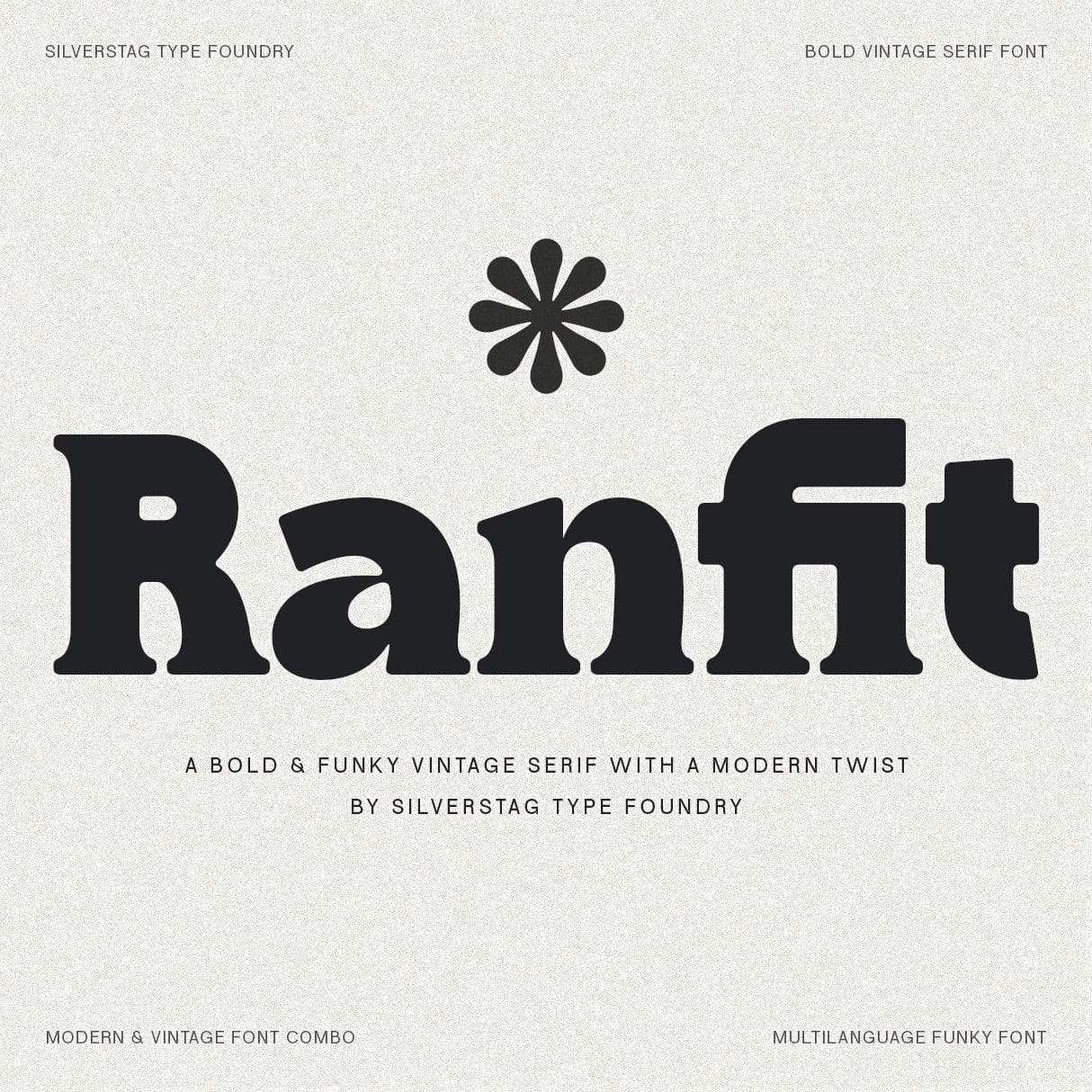 Ranfit - Bold & Funky Serif Font cover