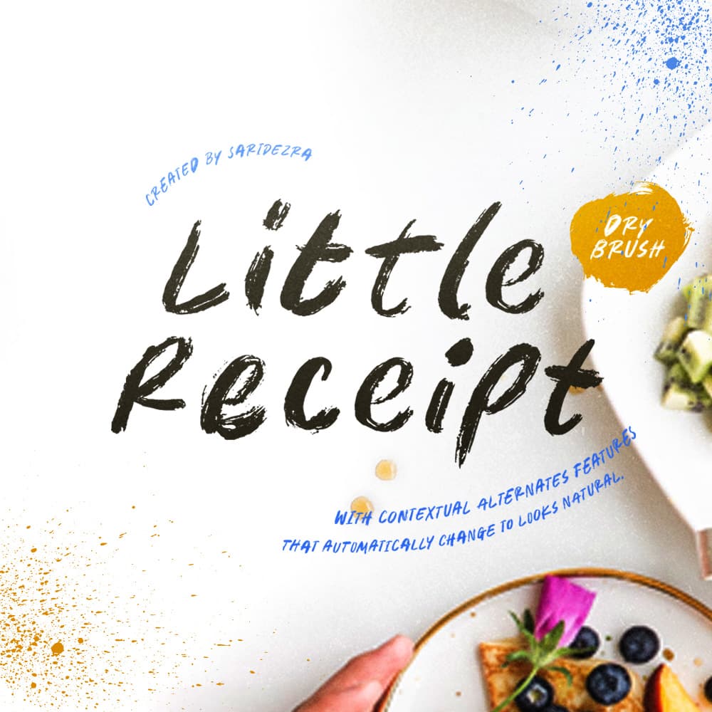 Little Receipt - Rough Brush Font cover