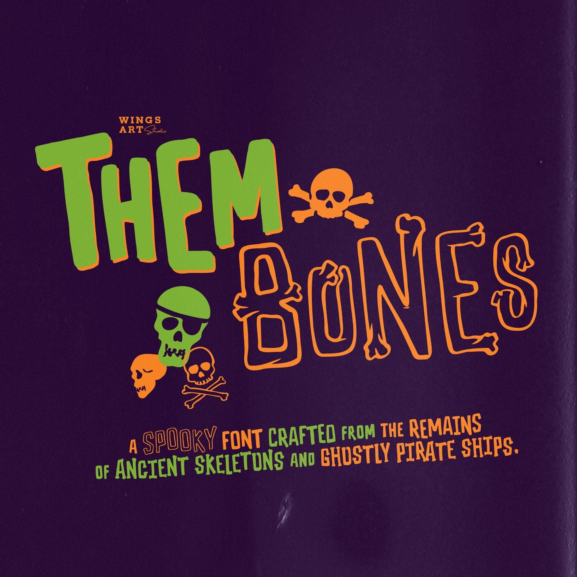 Them Bones: A Spooky Novelty Font cover
