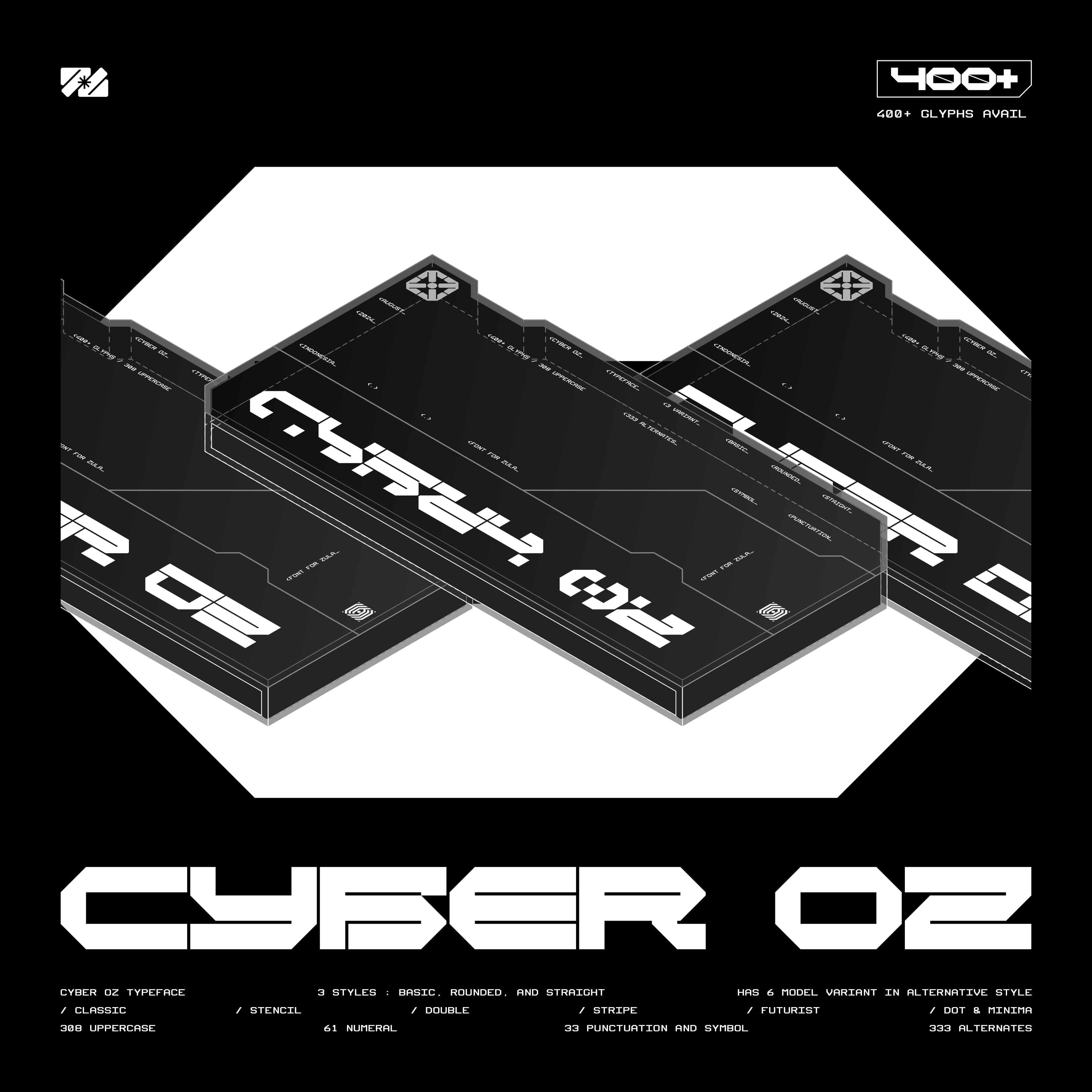 CYBER OZ STRAIGHT Typeface cover