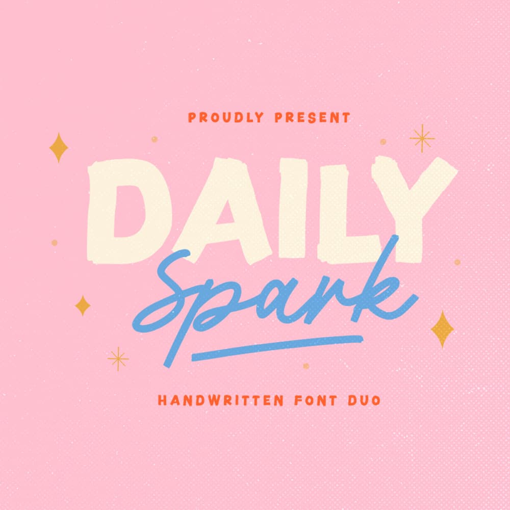 Daily Spark - Handwritten Font Duo cover