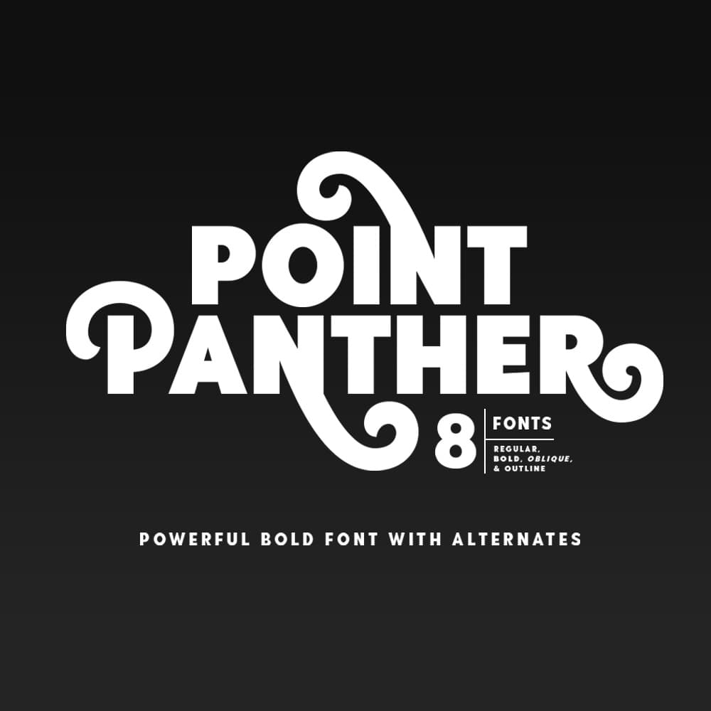 Point Panther (8 BOLD FONTS) cover