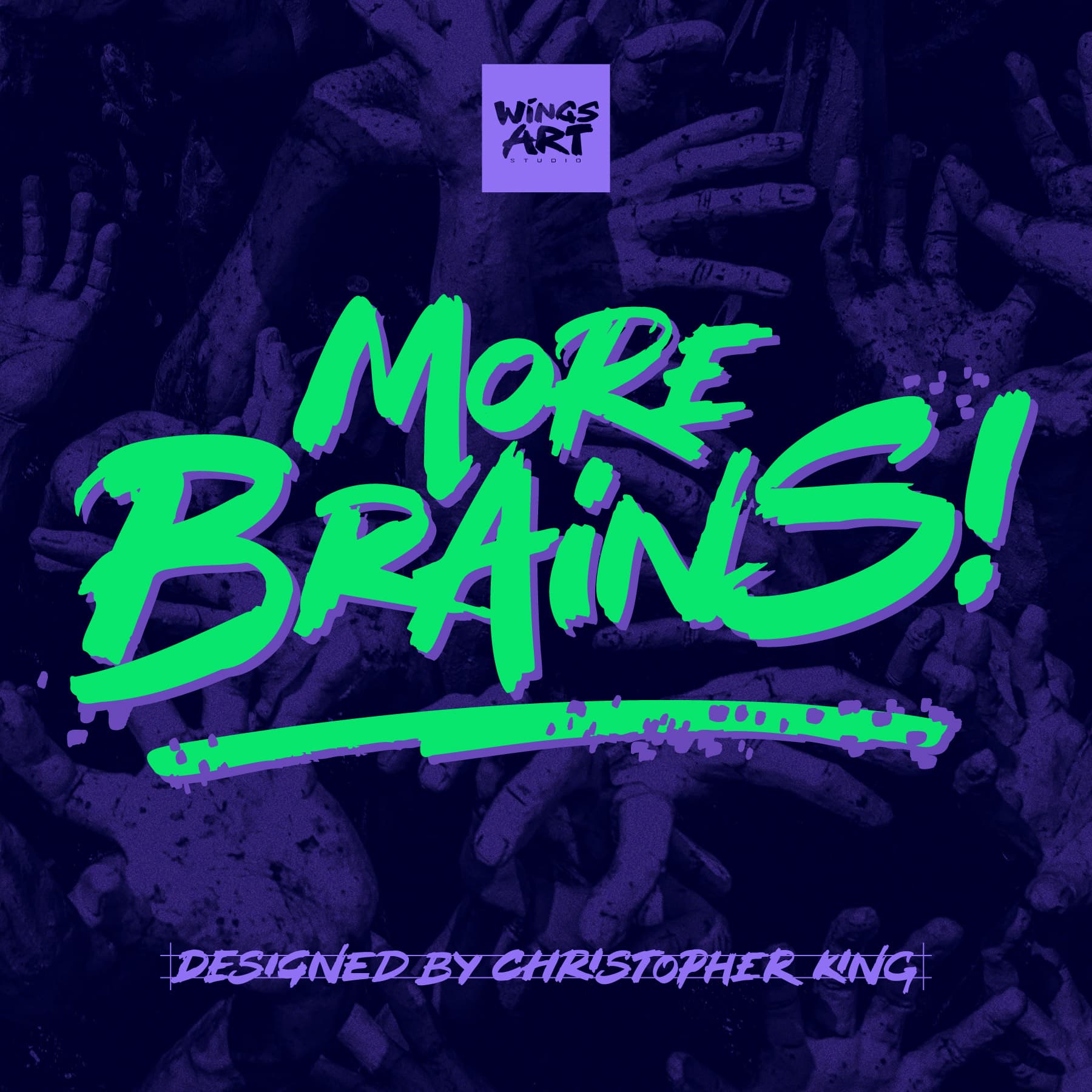 More Brains! Retro 80s VHS Horror Font cover