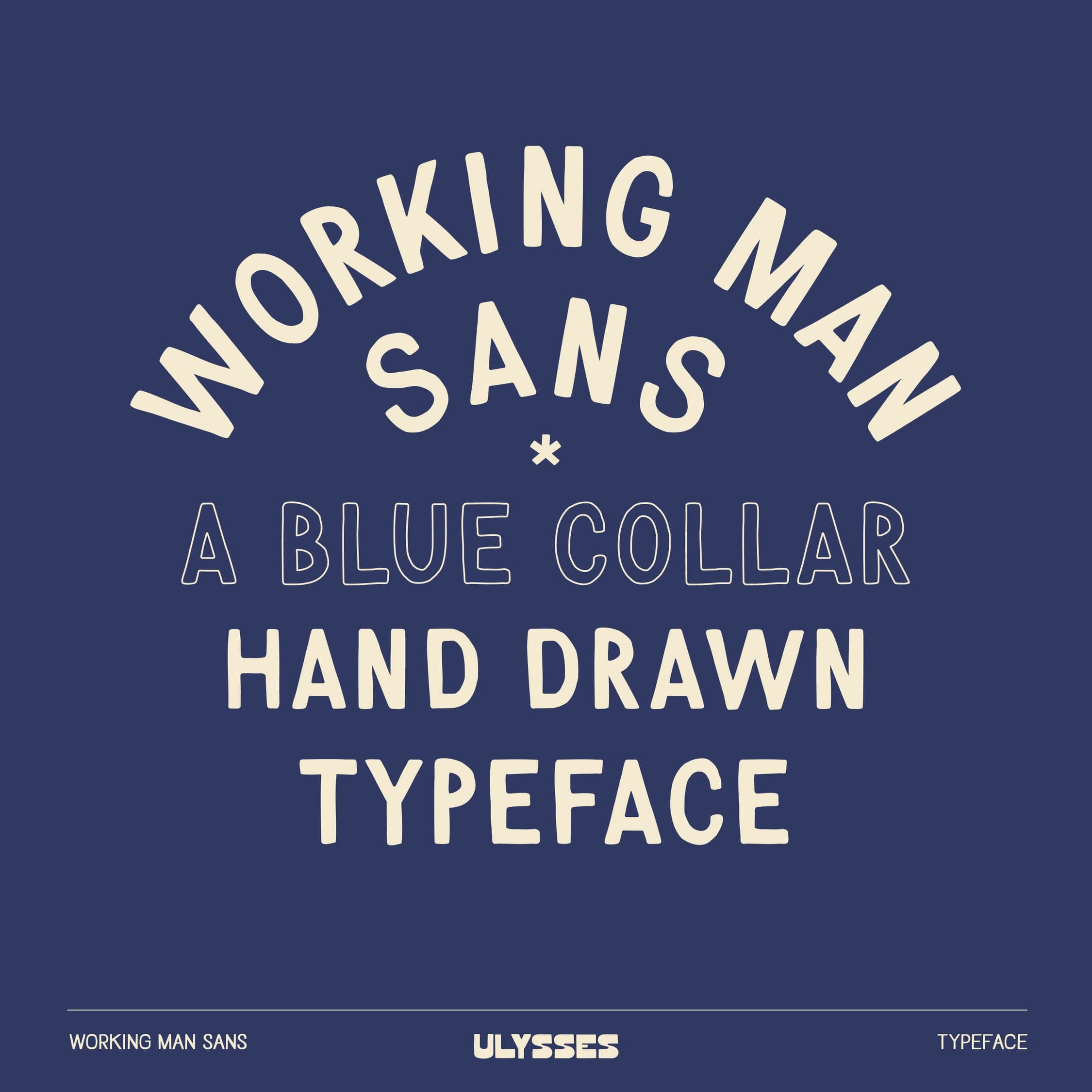 Working Man Sans Hand Drawn Font cover